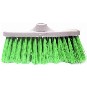 ESCOBA ABANICO VERDE DE PLASTICO (no incluye mango)