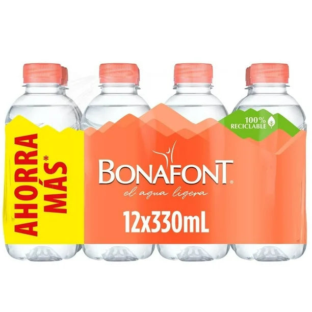 AGUA BONAFONT MINI 330 ML 12 PACK