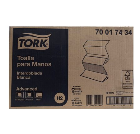 TOALLA TORK INTERDOBLADA C/3000