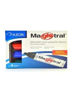 Marcador Magistral Aluminio C/4 Colores 830-4