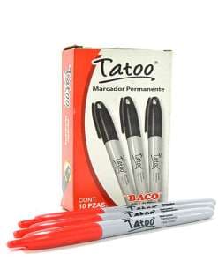 Marcador Baco Tatoo P.Fino Rojo 61126