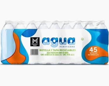 Agua Purificada Members Mark 500ML C/45