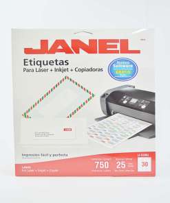 Etiqueta LAS/INK Janel J5260 25H/750 2.5 X 6.7 CM 1 X 2 5/8\"