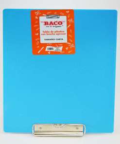 Tabla-Clip Plastico Carta Clip Plano Baco Color 14108