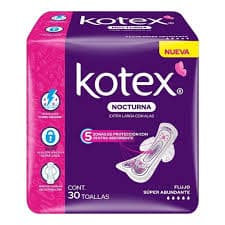 Toallas Femeninas Kotex Nocturna C/10 PZ