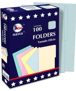 Folder Nasa Oficio C/100 Azul PA1002