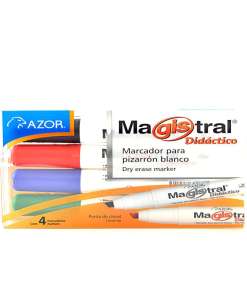 Marcador Magistral Didactico C/4 Colores 8354