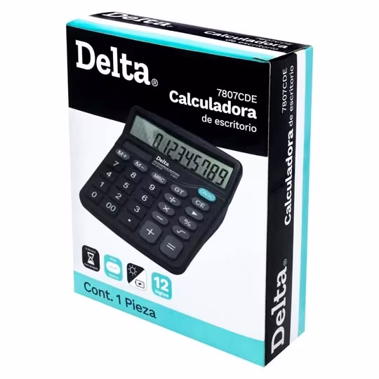 Calculadora Delta 7807CDE MED 12 DIG Escrit.