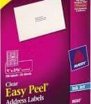 Etiqueta Inkjet Transpare Avery 8660 30/750 2.5 X 6.7 CM 1 X 2 5/8\