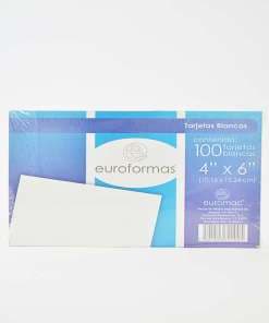 Tarjetas Euroform Index 4X6 Blanco C/100 TI0002