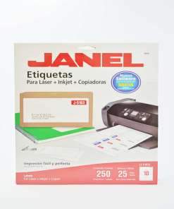 Etiqueta LAS/INK Janel J5163 25H/250 5.1 X 10.2 CM 2 X 4\