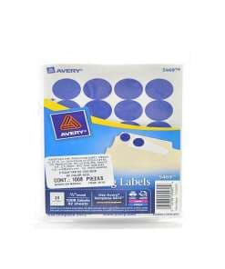 Etiqueta Avery 2110 3/4 Azul Obsc Redonda