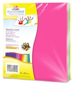 Papel Eurocolors Neon Stdo CTA C/100 EC0012