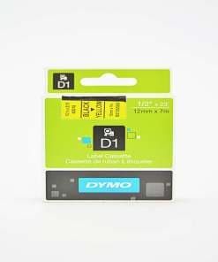 Cinta para Rotular Dymo 45018 NGO/Amar12MM
