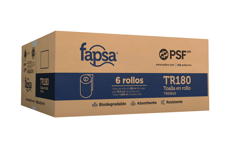 Toalla TR180 Fapsa Blanca 180 MTS C/6