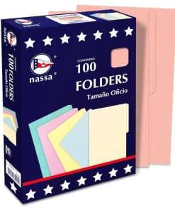 Folder Nasa Oficio C/100 Rosa PR1002