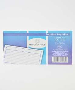 Tarjetas Euroform Index 3X5 Raya C/100 TI0004