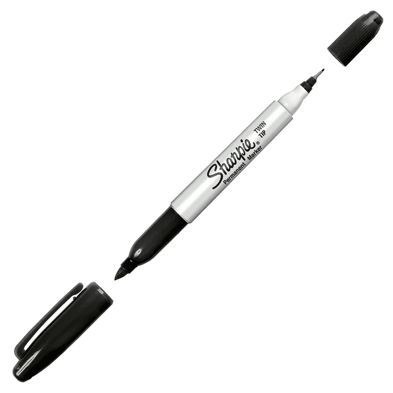 Marcador Perm.P/Fino Sharpie 32001B Negro Twin TIP C/12
