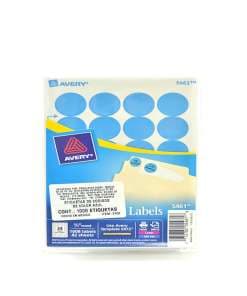 Etiqueta Avery 2103 3/4 Azul CL Redonda