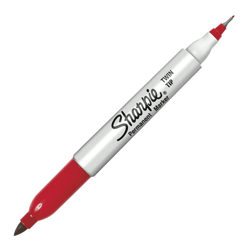 Marcador Perm.P/Fino Sharpie 1805636 Rojo Twin TIP C/12