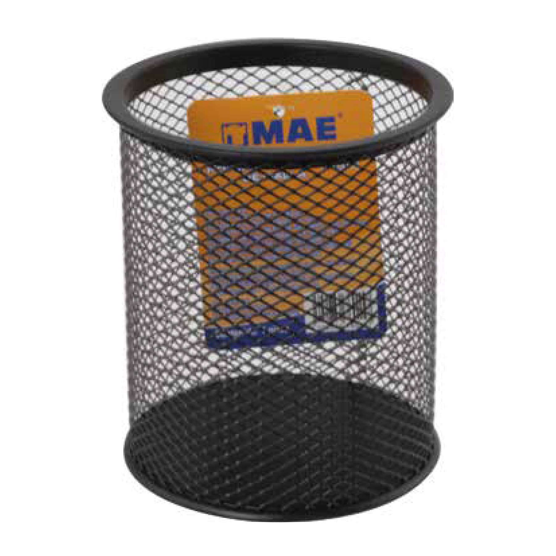 Porta Lapiz Malla Metal MAE PLM Redondo 9 Diametro X 10 Alto Negro