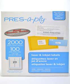 Etiqueta Laser Presaply 30601 20/2000 2.5 X 10.2 CM 1 X 4\" =5161