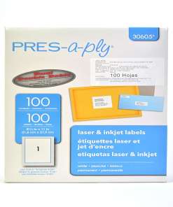 Etiqueta Laser Presaply 30605 1/100 21.6 X 27.9 CM 8 1/2 X 11\" Carta