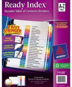 Separador Avery Bco 11125 A-Z Color