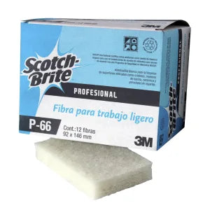 FIBRA P-66 BLANCA SCOTCH BRITE CAJA C/12 PZAS