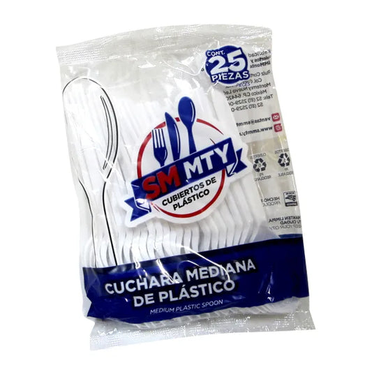 CUCHARAS DE PLASTICO C/25 PZAS