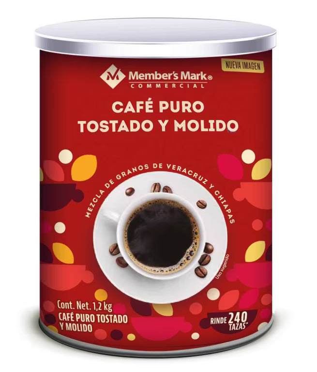 CAFÉ TOSTADO Y MOLIDO MEMBERS MARK 1.2KG